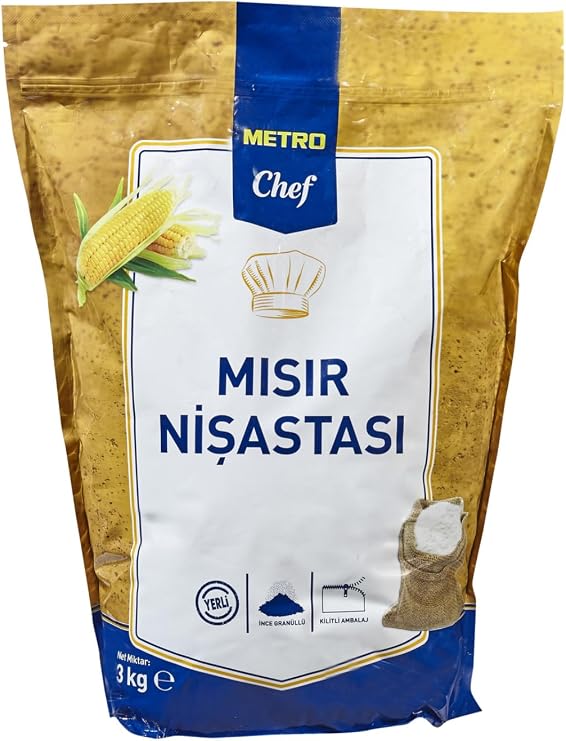 Metro Chef Mısır Nişastası, İnce Granüllü, 3 kg