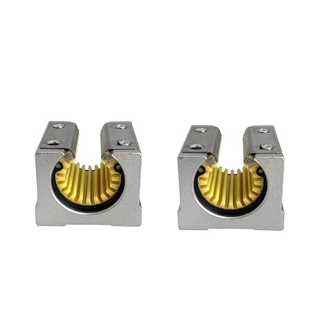 SBR12UU Bearing Blocks, 2Pcs Engineering Plastic 12mm Open Sliding Slider Block for SBR12 Linear Motion Shaft Guides Slide Rails as CNC Linear Rail Kit