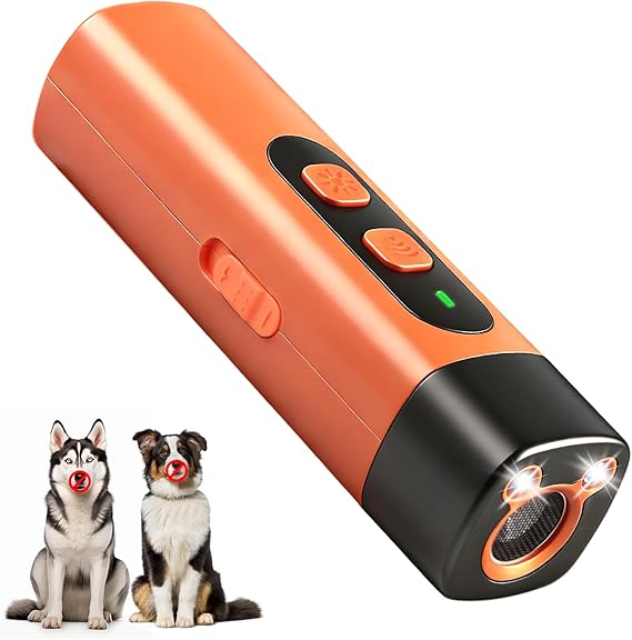 Ultrasonic Anti Barking Device for Dogs, Handheld Bark Deterrent with LED | 2-in-1 Ultrasonic Bark Control Device with HD Display & LED Flashlight, Help Reduce Excessive Barking for Small to Large Dog