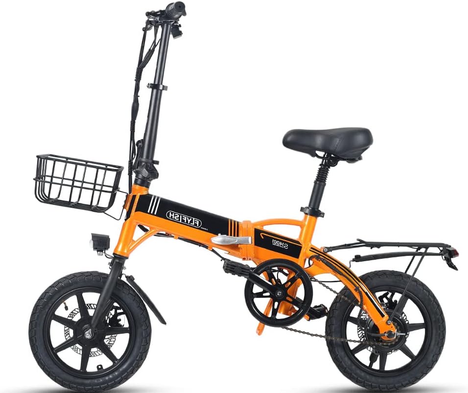 Model Certified Vehicle, 14 Inch, Electric Assisted Bicycle, Folding Bicycle, Hybrid Bicycle, Small Bicycle, Lightweight, Small Diameter Bicycle, 2-Way Mode, Assist & Pedal, Public Road Driving, No License Required, Work or School