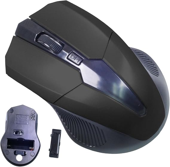 Optical Wireless Mice – 2.4G Ergonomic mouses, USB Computer Accessory | Sleek Battery-Powered Device, 1200 DPI Pointer for Laptop Use, School Projects, Office Desk, Meeting Setup :2.4GHz