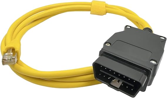 5.9ft/1.8M Enet OBD2 Cable,OBD to RJ45 ENET Cable Compatible with BMW F- Series Coding E-SYS I-STA ICOM Bootmod3 Bimmercode