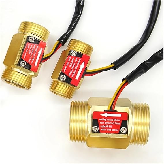 1/2" 3/4" 1 Inch Brass Hall Flow Sensor Water Flowmeter Control Liquid Switch(1")