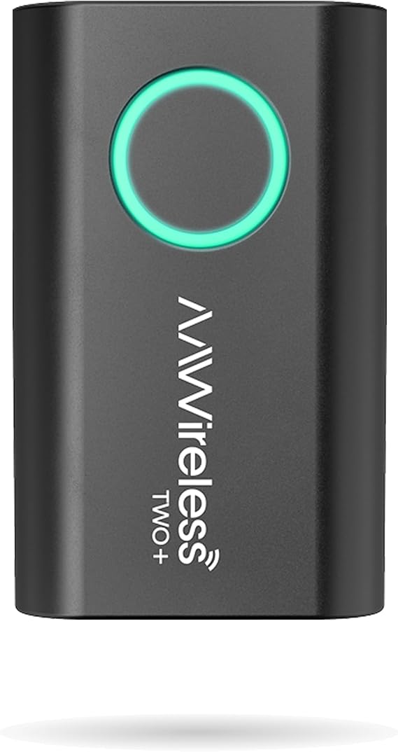 AAWireless Two+ Android Car & Apple Carplay 2-in-1 Adapter - Wireless Connection via Bluetooth & WiFi - Suitable for iOS 10& Android 11+ Multifunctional Button - Made in Europe