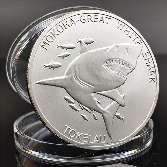Animal Coins Shark Coins Commemorative Coins Cryptocurrency Replicas Amateur Collectibles Home Decor Crafts Souvenirs