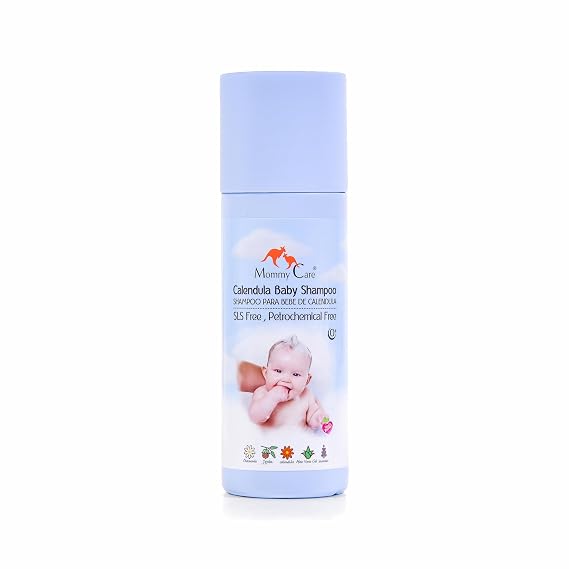 Mommy Care Natural Baby Shampoo Gentle & Nourishing Calendula Shampoo for Newborns, SLS-Free, Vegan & Cruelty-Free, 200 ml / 6.76 fl oz