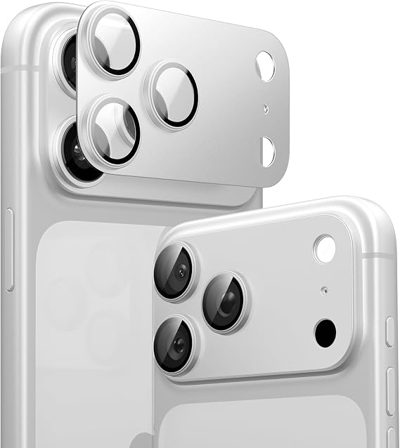 TORRAS for iPhone 17 Pro Max Camera Lens Protector, Silver, 1 Pack
