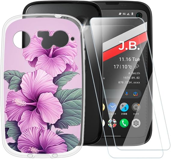 Tempered Glass and Case for Balmuda Phone - Flower 4