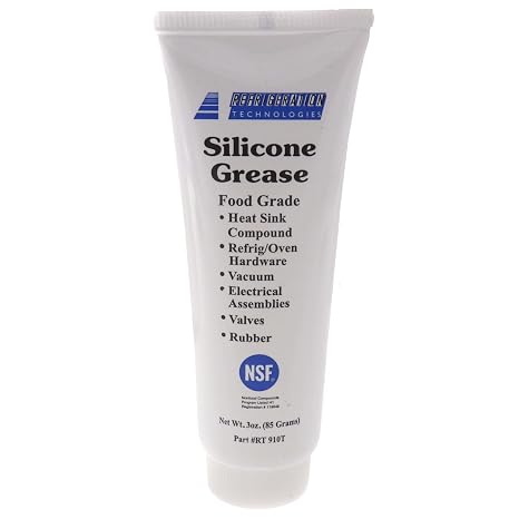 Refrigeration Technologies Viper Silicone Grease 3 oz RT910T Food Grade Water Resistant Repellant Heat Sink Compound Refrigerator Oven Hardware Vacuum Electrical Assemblies Valves Rubber (1 Pack)