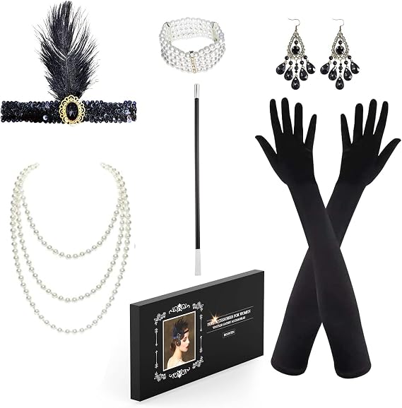 1920s Vintage Accessories Set Gatsby Accessories for Women