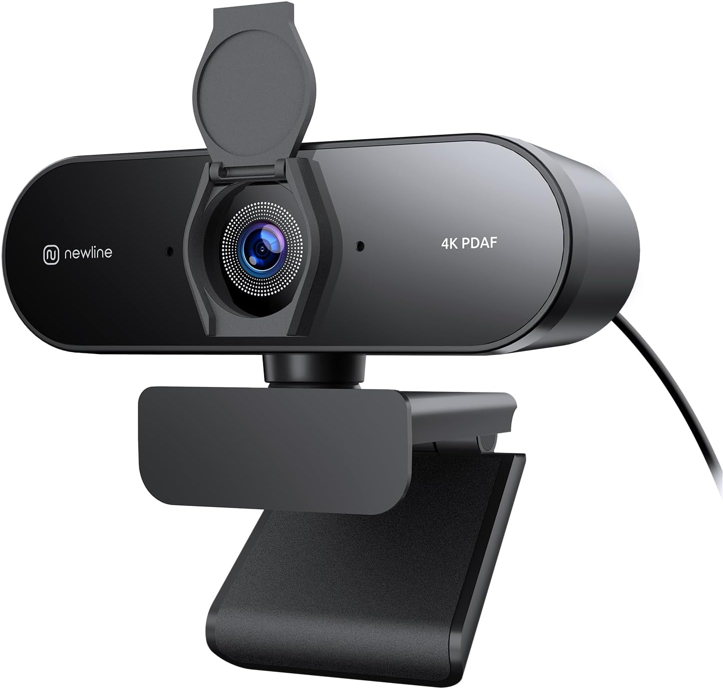 N newline 4K Webcam for PC, PDAFCDAF Autofocus, 1080P@60FPS, 79° FOV, Auto Light Correction, 2 Noise Reduction Mics, Privacy Cover, USB-A, Streaming Camera for Skype, Teams, Online Meeting, NewEye 62