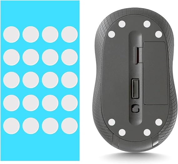 LICQIC PTFE Dot Silent Mouse Skates, Universal Skates for Gaming Mice, Gaming Mouse Feet Replacement Skates for Smooth Glide