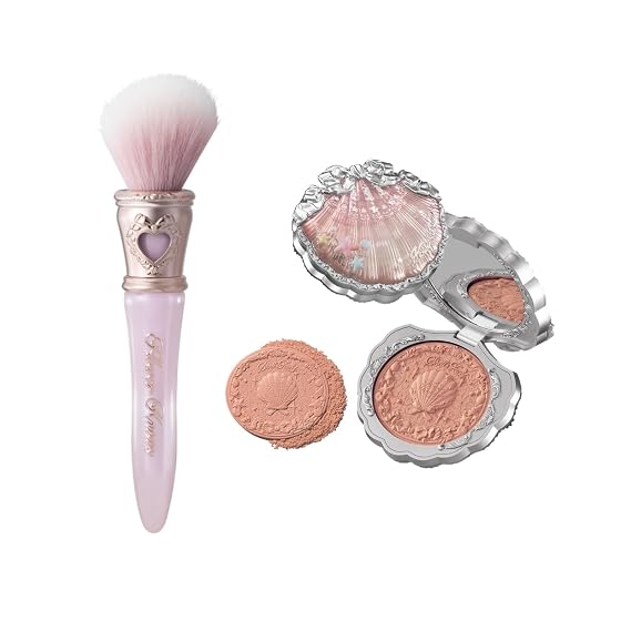 Flower Knows Shell's Jewel Collection Silk Satin Blush+Bunny Garden Blush Brush
