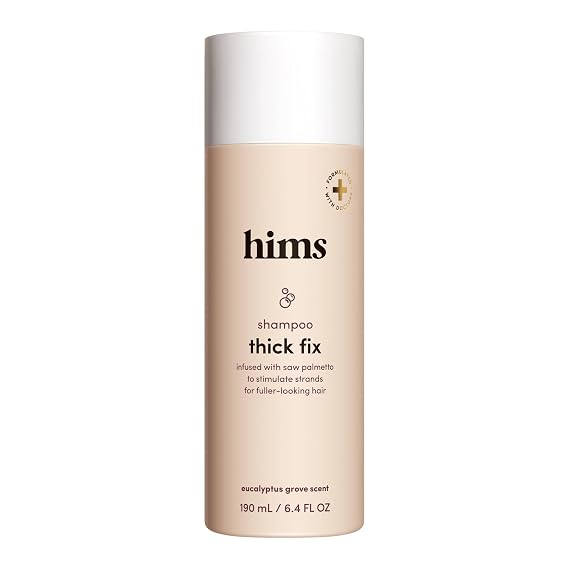 HIMS Thick Fix Hair Thickening Shampoo for Men - Hair Loss Shampoo with Saw Palmetto and Niacinamide - No Parabens or Sulfates, Vegan and Cruelty Free - Eucalyptus Grove - 6.4 fl oz