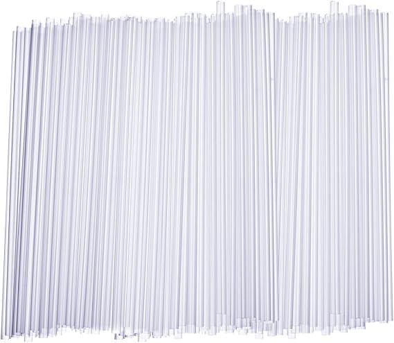 Comfy Package 7.75-Inch Clear Plastic Drinking Straws [250 Count] Disposable Straws for Cocktails, Beverages and Parties