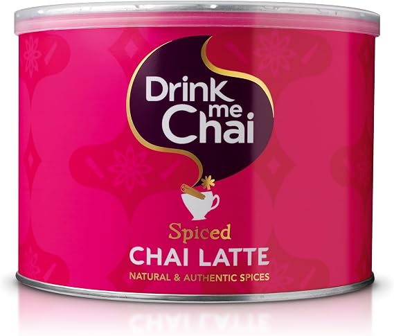 Drink Me Chai Spiced Chai Latte 1kg (Pack of 1) - Just Add Water, Chai Latte Powder (50 servings)