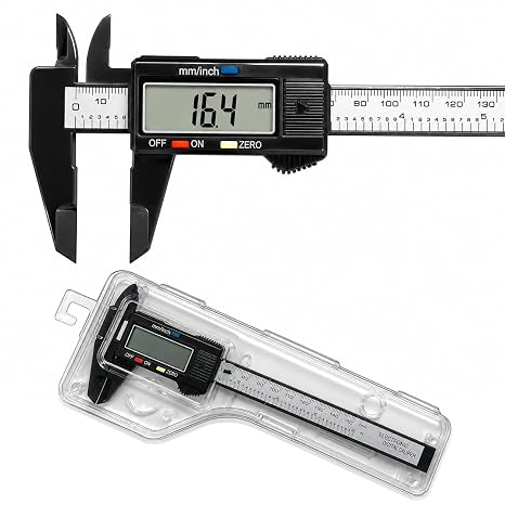 Digital Vernier Caliper,150mm 6 Inch Electronic Micrometer Caliper With Large Lcd Screen,Inch/Metric Conversion,24cm Ruler,Precision Depth Gauge Measuring Tool for DIY,Household,Jewelry,Woodworking
