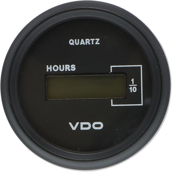 VDO 331-546 Cockpit Marine Hourmeter, 12-24V - Black
