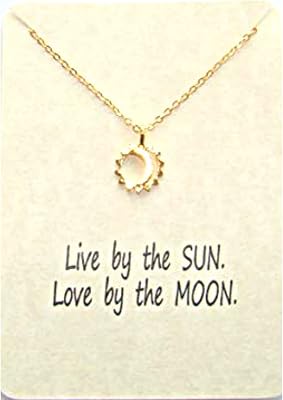 Live by the SUN, Love by the MOON dainty pendant necklace, SunMoon Jewelry, Inspiration, Little Gifts of Kindness