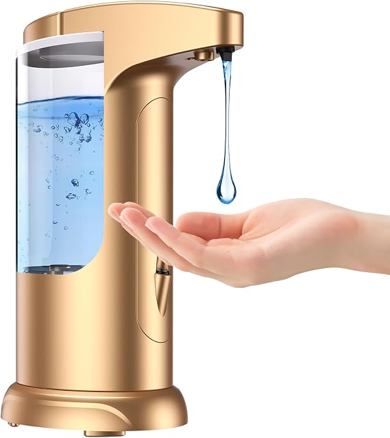 12.5oz Touchless Automatic Soap Dispenser, Automatic Liquid Hand Soap Dispenser, Battery Operated Adjustable Volume Water Resistant for Kitchen and Bathroom