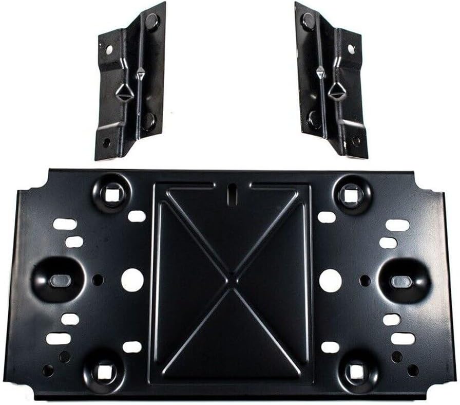Front Bumper License Plate Holder Bracket Steel for Pontiac for Firebird Esprit 76-81 & Formula 76-81 89-90 & BaseTrans Am 76-90 & SE 82-86 & Trans Am GTA 89-90 Black Painted,Fit Testing