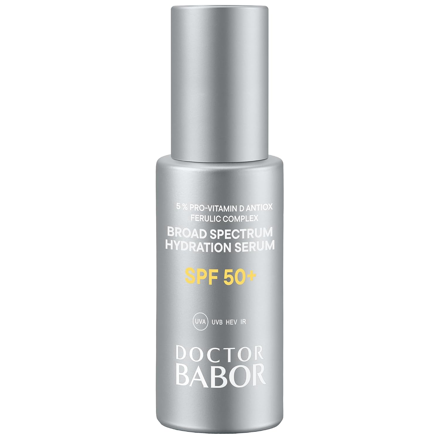 DOCTOR BABOR Solar Defense Broad Spectrum Hydration Serum SPF 50+ Powerful Sun Protection from UVA/UVB Blue Light & Infrared - Professional Face Care for a Radiant Glow (30 ml)