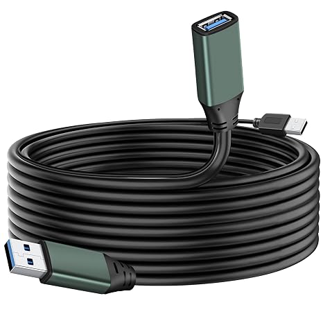 Kumiho 15FT USB 3.0 Extension Cable Active Type A Male to A Female USB Repeater Cable for PlayStation, Xbox, Keyboard, Mouse, USB Flash Drive, Printer, Camera and More