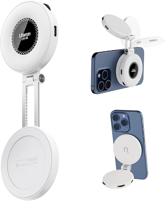 ULANZI LM19 Fill Light, Magnetic Phone LED Selfie Fill Light