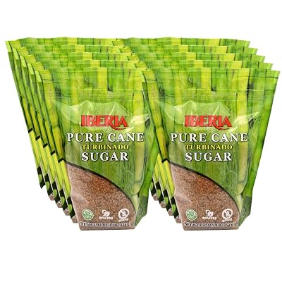 Iberia Turbinado Sugar 1 lb. 1 Pound Pack of 12
