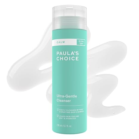 Paula's Choice CALM Ultra-Gentle Face Cleanser for Sensitive Skin, 6 Fl Oz | Daily Facial Wash Calms + Soothes Redness for Rosacea-Prone & Eczema-Prone Skin, Fragrance-Free