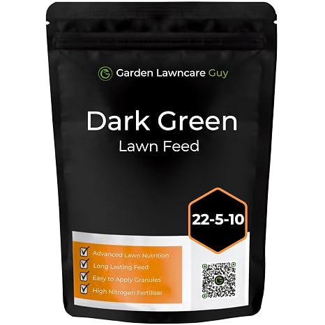 Dark Green Lawn Feed, Spring/Summer Grass Fertiliser 1.25kg | Fast Acting, Long Lasting, Easy Spread Granules, Garden Lawncare Guy