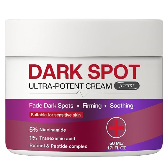 Dark Spot Cream, Brightening Treatment Diminishes Age Spots, Sun-Damage, Liver Spots, Freckles & Discoloration For Younger Looking Skin - Fader & Corrector For Face, Chest, Hands & Body