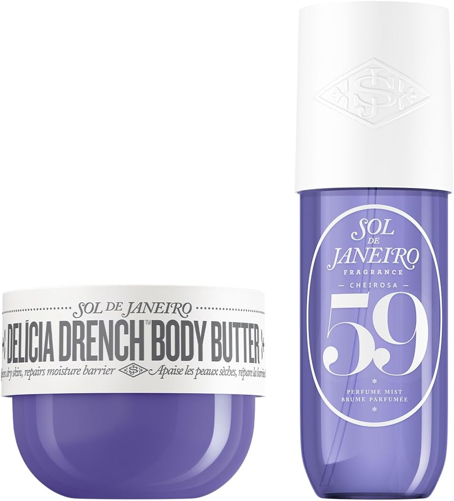Sol de Janeiro Deeply Moisturizing Delicia Drench Body Butter, 240ml & Cheirosa '59 Hair and Body Fragrance Mist, 240ml