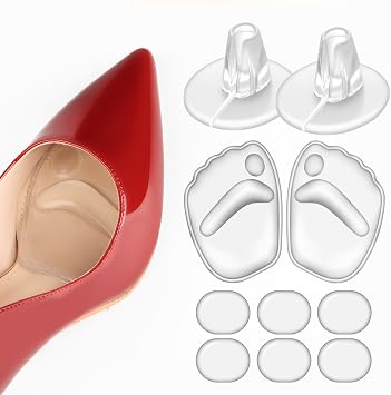 Heel Pads Heel Grips Liner for Loose Shoes, Heel Cushion Inserts Ball of Foot Cushions, Heel Inserts, High Heel Comfort Pads Sandals, Sneakers, Leather Shoes, Slippers, Boots