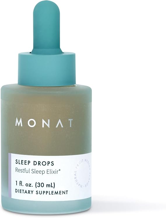 MONAT Sleep Drops Sleep Improvement Product Herbal Support Calming Bedtime Drops for Restorative Relaxation for Stress & Frenetic Life Natural Support Solution