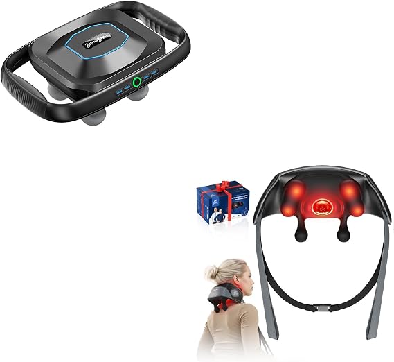 BOB AND BRAD A1 4-Head Massage Gun + Shiatsu Neck Massager
