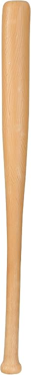 Fun Costumes Plastic Baseball Bat for Baseball Halloween Costume, 33.5 Inch Wood Look Plastic Bat for Adults, Sports Parties & Events