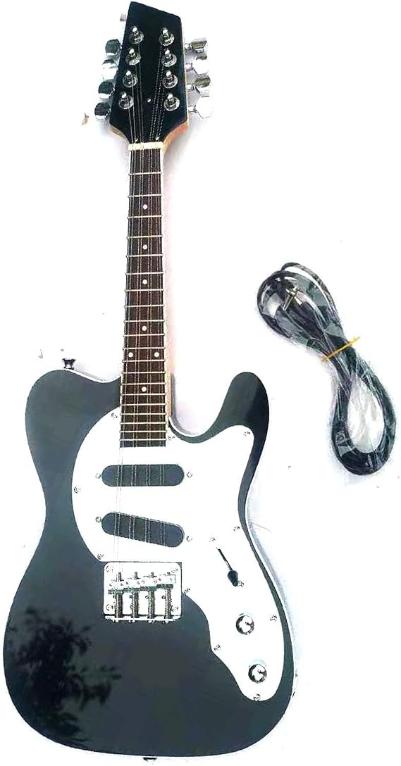 Musoo Brand Mandocaster Electric Mandolin in black color