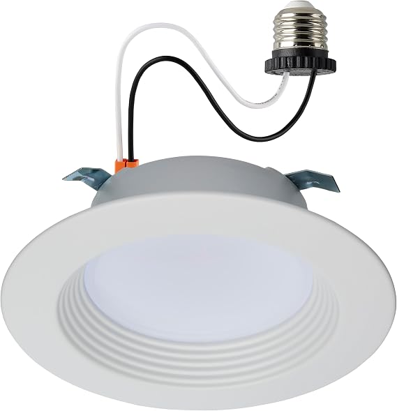 Satco S11800R1, 4" Round LED Retrofit Downlight, White, Retrofit Lighting
