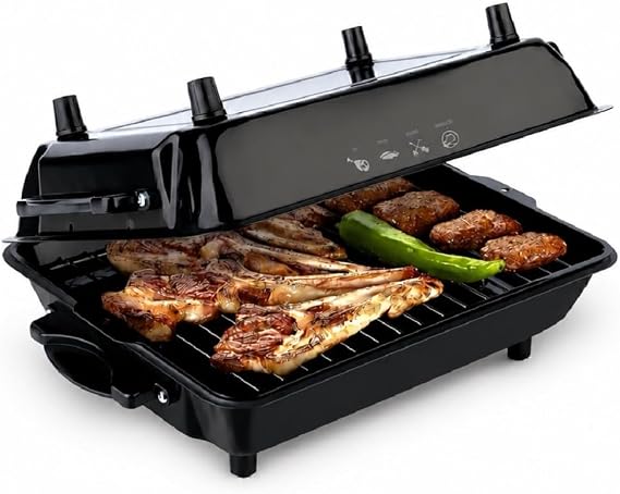 İnova Elektrikli Emaye Gövde ve Tepsili Balık Kebap Barbekü Izgara