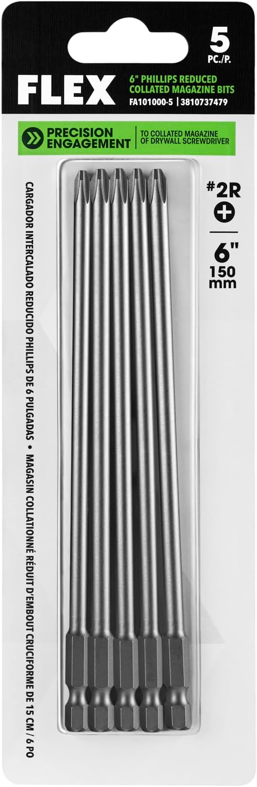 FLEX 6-Inch Phillips Bit for Collated Attachment (5-Pack) - FA101000-5