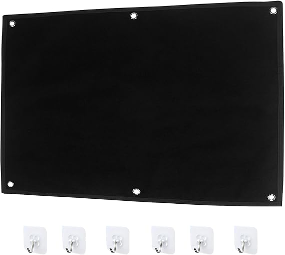Patch Display Board 110 x 70 cm, Foldable Patch Wall Loop Black Board for Patches for Badge Storage Display Armband Finishing Cloth Wall Showcase