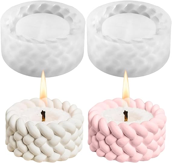 Pack of 2 Candle Holder Silicone Moulds Silicone Moulds Tea Light Holder Candle Holder Mould Candle Holder Mould Candle Mould for Candle Holder DIY Resin Casting Scented Candles Soaps Silikonform Teelichthalter Kerzenhalter Form Gießform Kerzen für Candle Holder DIY Harzguss Duftkerzen Seifen