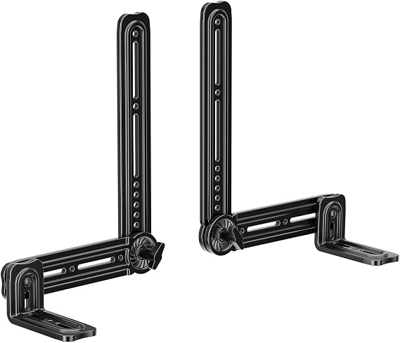 HCMOUNTING Soundbar Mount Bracket, Sound Bar Mounts Under TV or Above TVs Fits Most Sound Bars Up to 20 Lbs, Soundbar TV Mount with 180 Adjustable