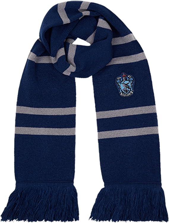 Harry Potter Knitted Scarf, House Colors with Crest Design | Soft Winter Knit for Kids & Adults, Costume & Collectible Gift for Harry Potter Fans, 66 x 7