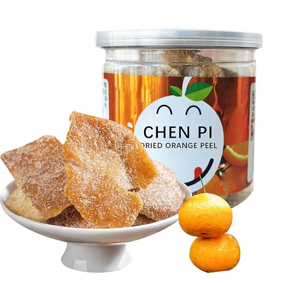 SIJIYUNLI-Jiu Zhi Chenpi 120g/4.23oz Orange Peel Preserved Fruit, Relieve Heat, Thirst, Appetizer, Can be Soaked in Water, Sweet, Sour, Salty
