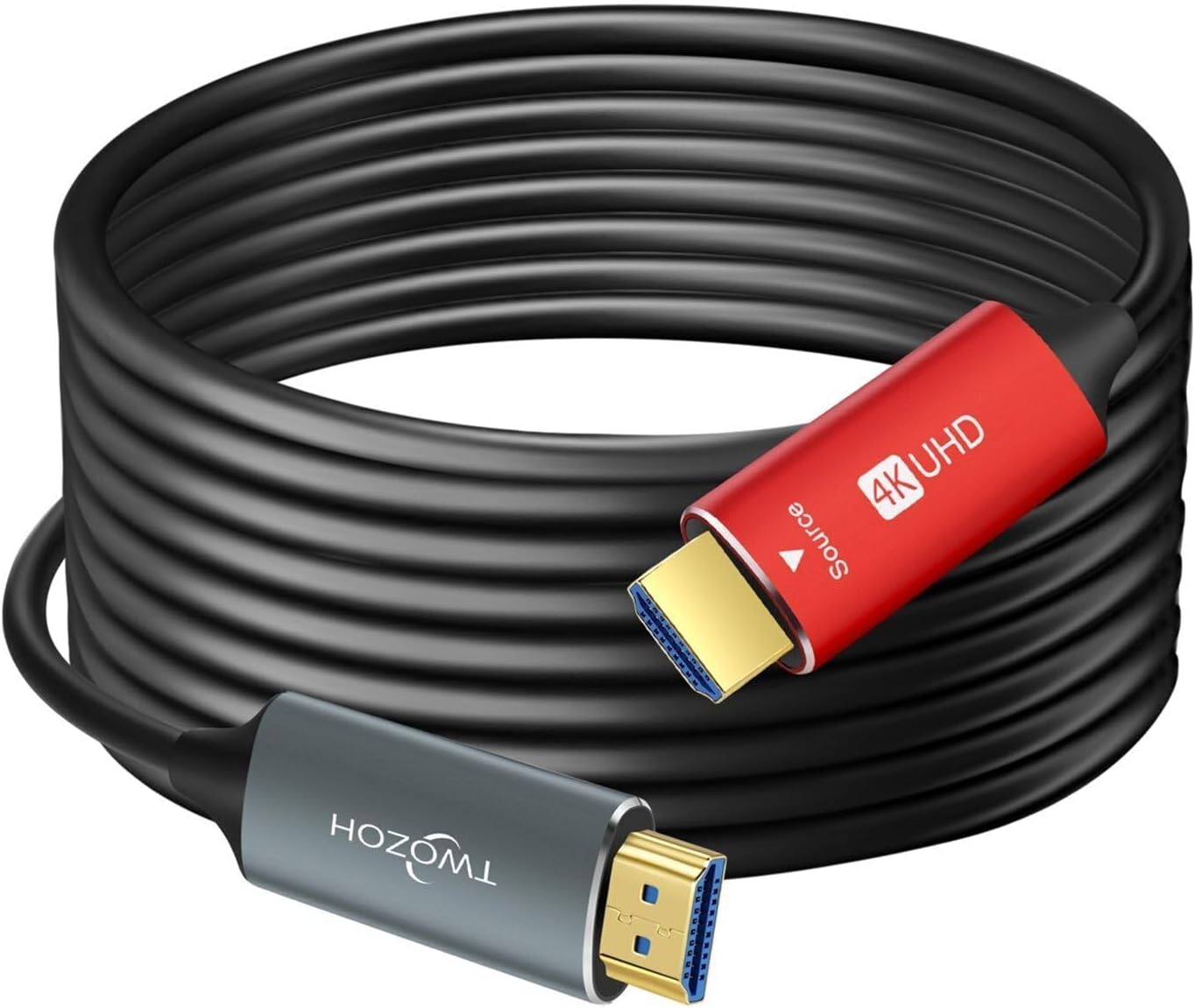 Twozoh HDMI Fiber Optic Cable 5M 4K Fiber HDMI Cord Support 4K@60Hz18Gbps