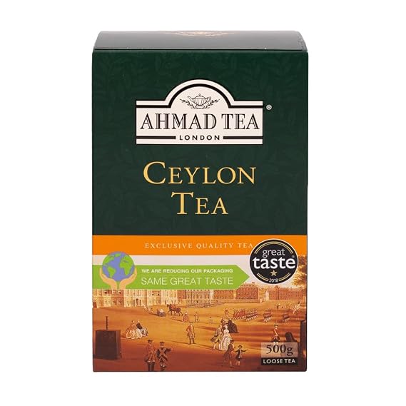 Ahmad Tea, Black Caffeinated, Ceylon Loose Leaf, 500g Value-Size Box