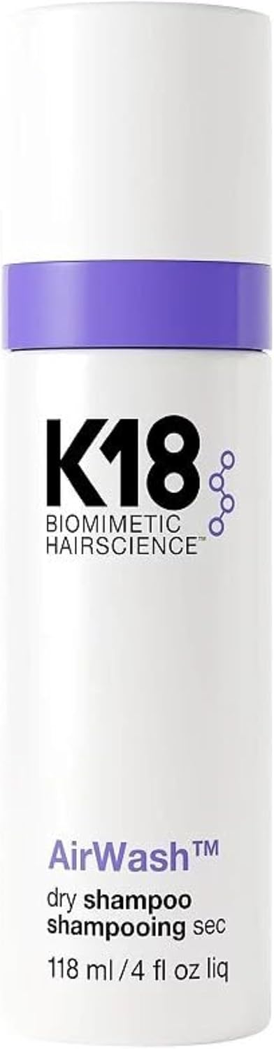 K18 AirWash Dry Shampoo, Non-Aerosol, Balances Scalp & Controls Excess Oil Production