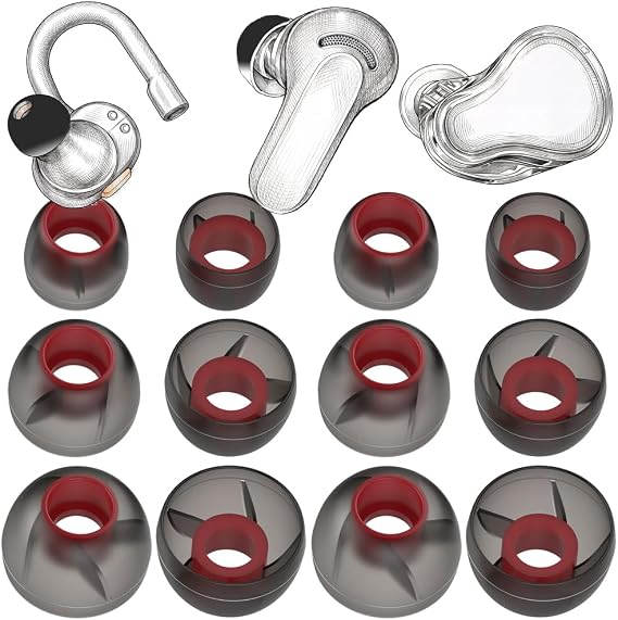 Replacement Silicone Eartips for Skullcandy & TOZO & SoundPEATS